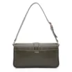 Bolsa De Ombro Fivela Couro Camurça Verde /Couro Verde - imagem 4
