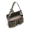 Bolsa De Ombro Fivela Couro Camurça Verde /Couro Verde - imagem 5