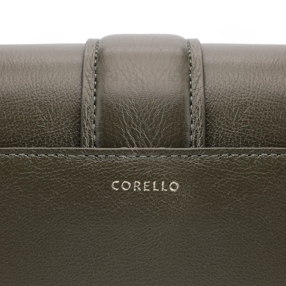 Bolsa De Ombro Fivela Couro Camurça Verde /Couro Verde - imagem 7