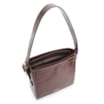 Bolsa De Ombro Fivela Couro Croco Marrom - imagem 5