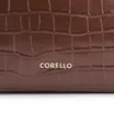Bolsa De Ombro Fivela Couro Croco Marrom - imagem 7