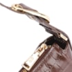 Bolsa De Ombro Fivela Couro Croco Marrom - imagem 5