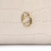 Bolsa De Ombro Fivela Couro Croco Off White - imagem 7