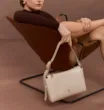 Bolsa De Ombro Fivela Couro Croco Off White - imagem 2