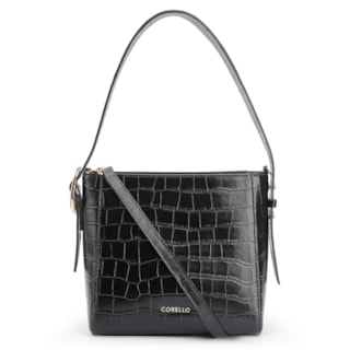 Couro Croco Preto