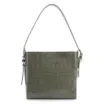 Bolsa De Ombro Fivela Couro Croco Verde - imagem 4