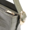 Bolsa De Ombro Fivela Couro Croco Verde - imagem 6