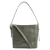 Bolsa De Ombro Fivela Couro Croco Verde - imagem 1