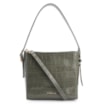 Bolsa De Ombro Fivela Couro Croco Verde - imagem 1