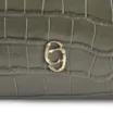 Bolsa De Ombro Fivela Couro Croco Verde - imagem 6