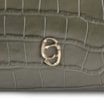 Bolsa De Ombro Fivela Couro Croco Verde - imagem 6