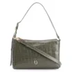 Bolsa De Ombro Fivela Couro Croco Verde - imagem 1