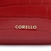 Bolsa De Ombro Fivela Couro Croco Vermelho - imagem 6