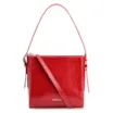 Bolsa De Ombro Fivela Couro Croco Vermelho - imagem 1