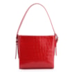 Bolsa De Ombro Fivela Couro Croco Vermelho - imagem 3