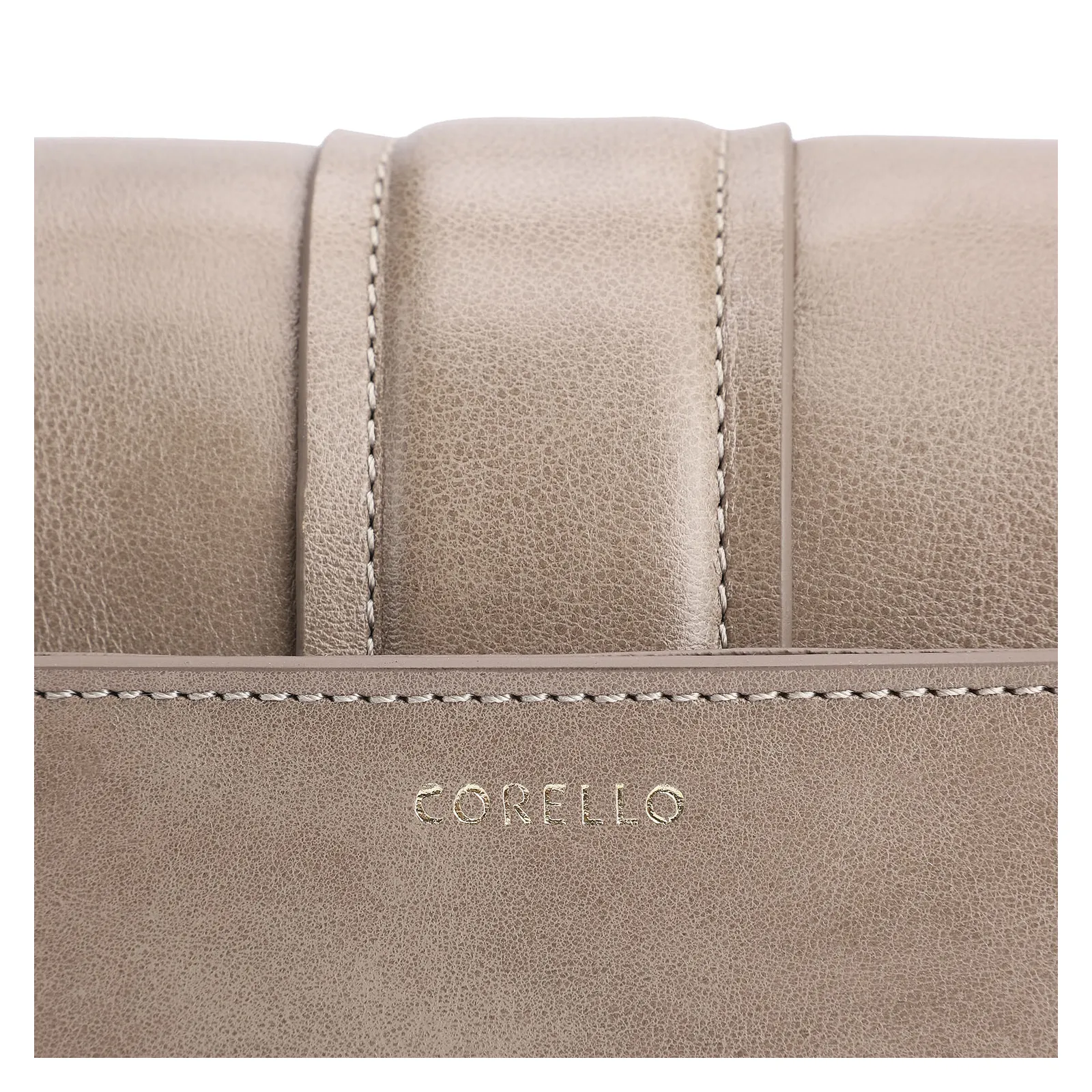 Bolsa De Ombro Fivela Couro Estonado Bege