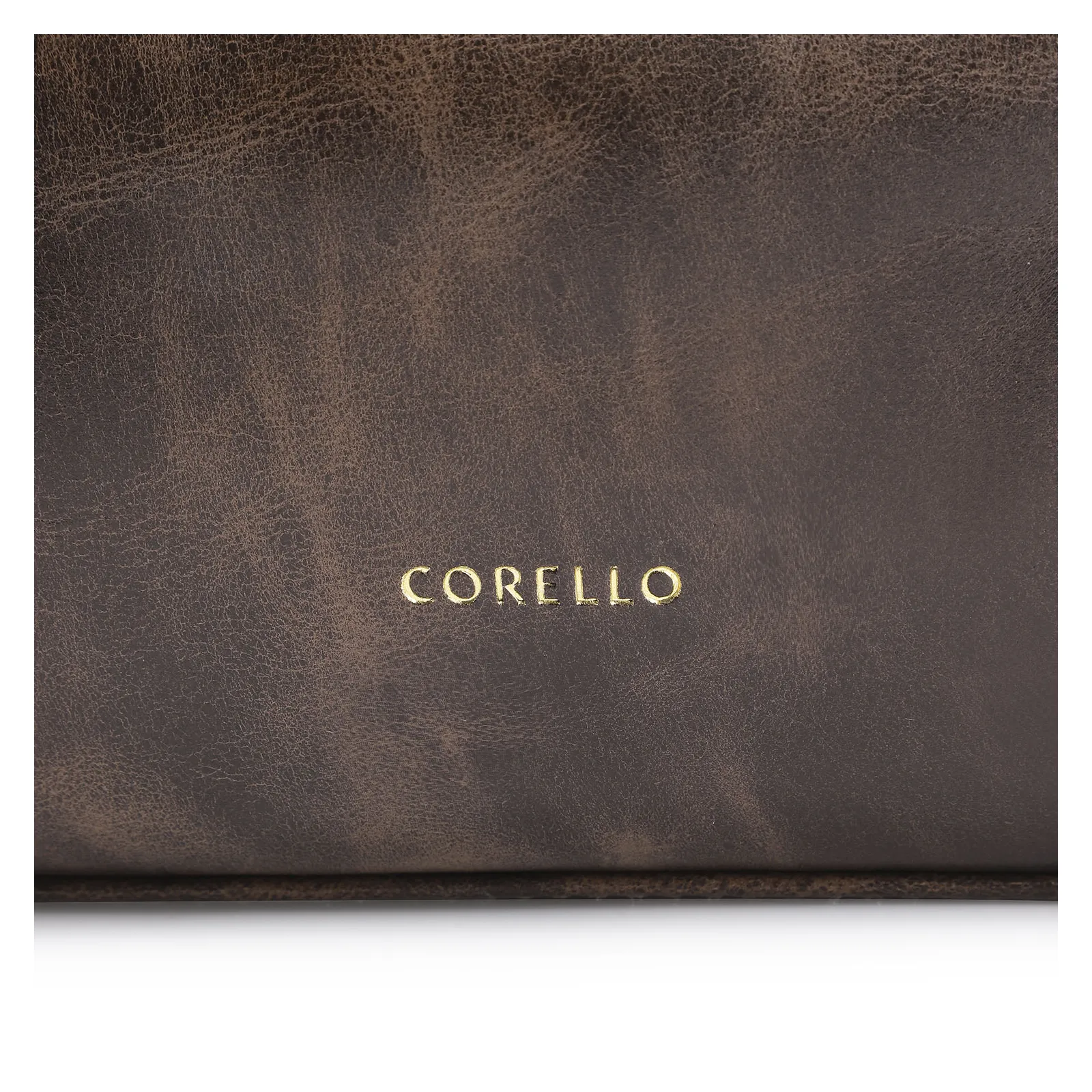 Bolsa De Ombro Fivela Couro Estonado Marrom
