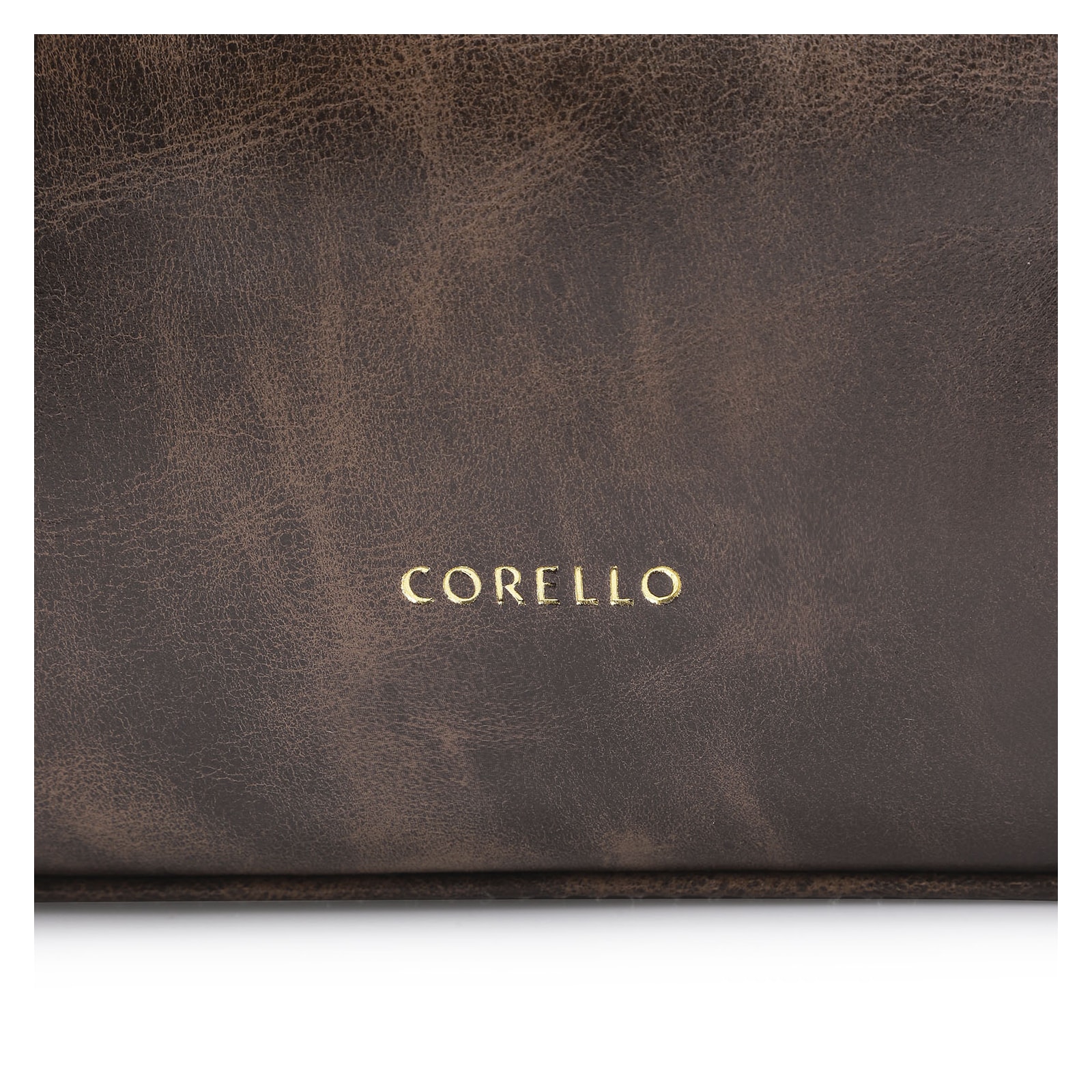 Bolsa De Ombro Fivela Couro Estonado Marrom