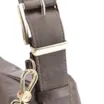 Bolsa De Ombro Fivela Couro Estonado Marrom - imagem 7