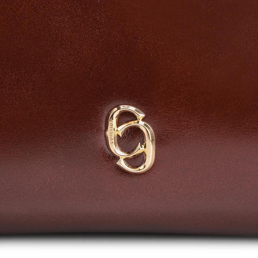 Bolsa De Ombro Fivela Couro Marrom - imagem 7