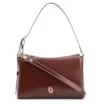 Bolsa De Ombro Fivela Couro Marrom - imagem 1