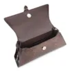 Bolsa De Ombro Fivela Couro Marrom Adamascado - imagem 4