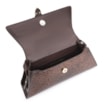 Bolsa De Ombro Fivela Couro Marrom Adamascado - imagem 4