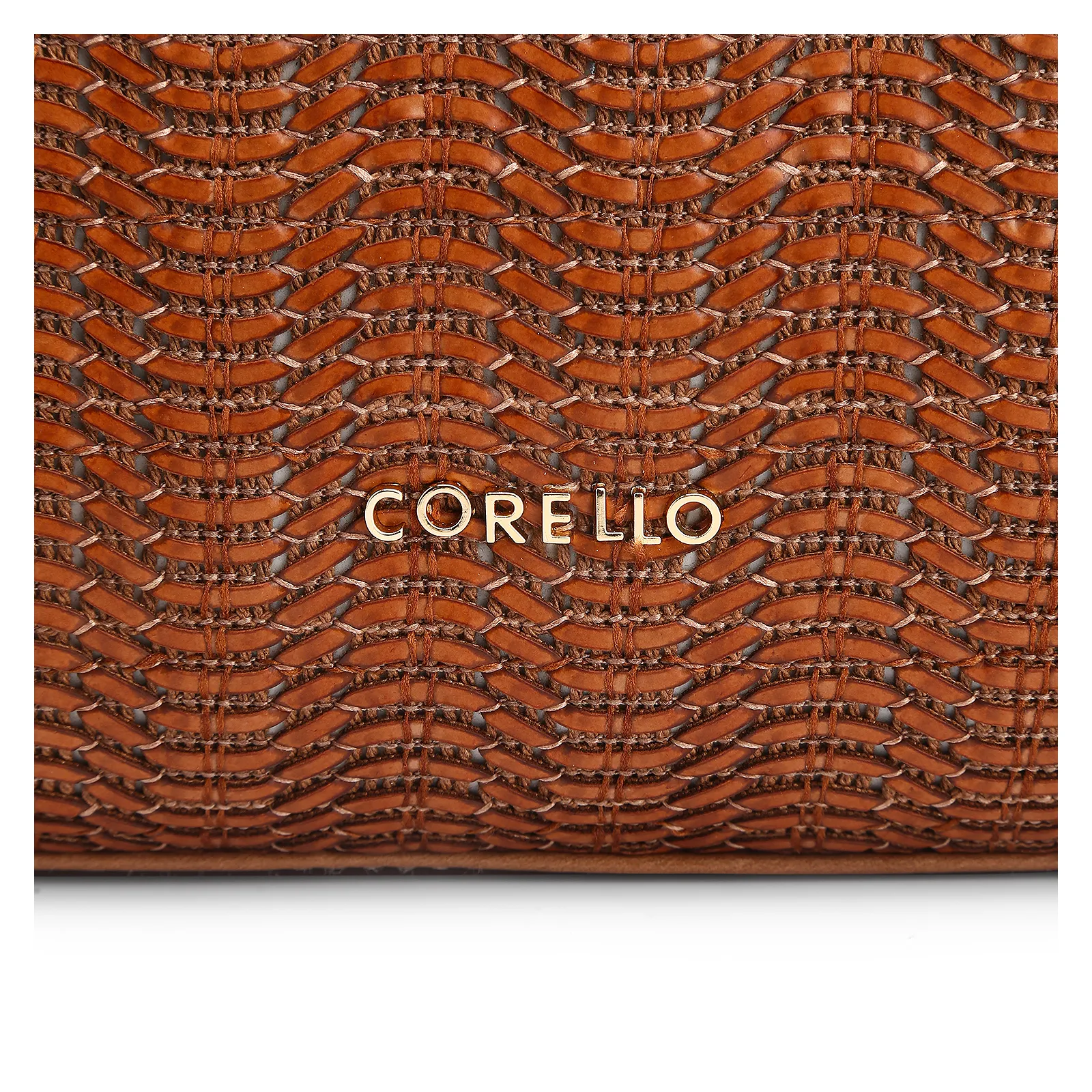 Bolsa De Ombro Fivela Couro Marrom/Alt Tramado Marrom