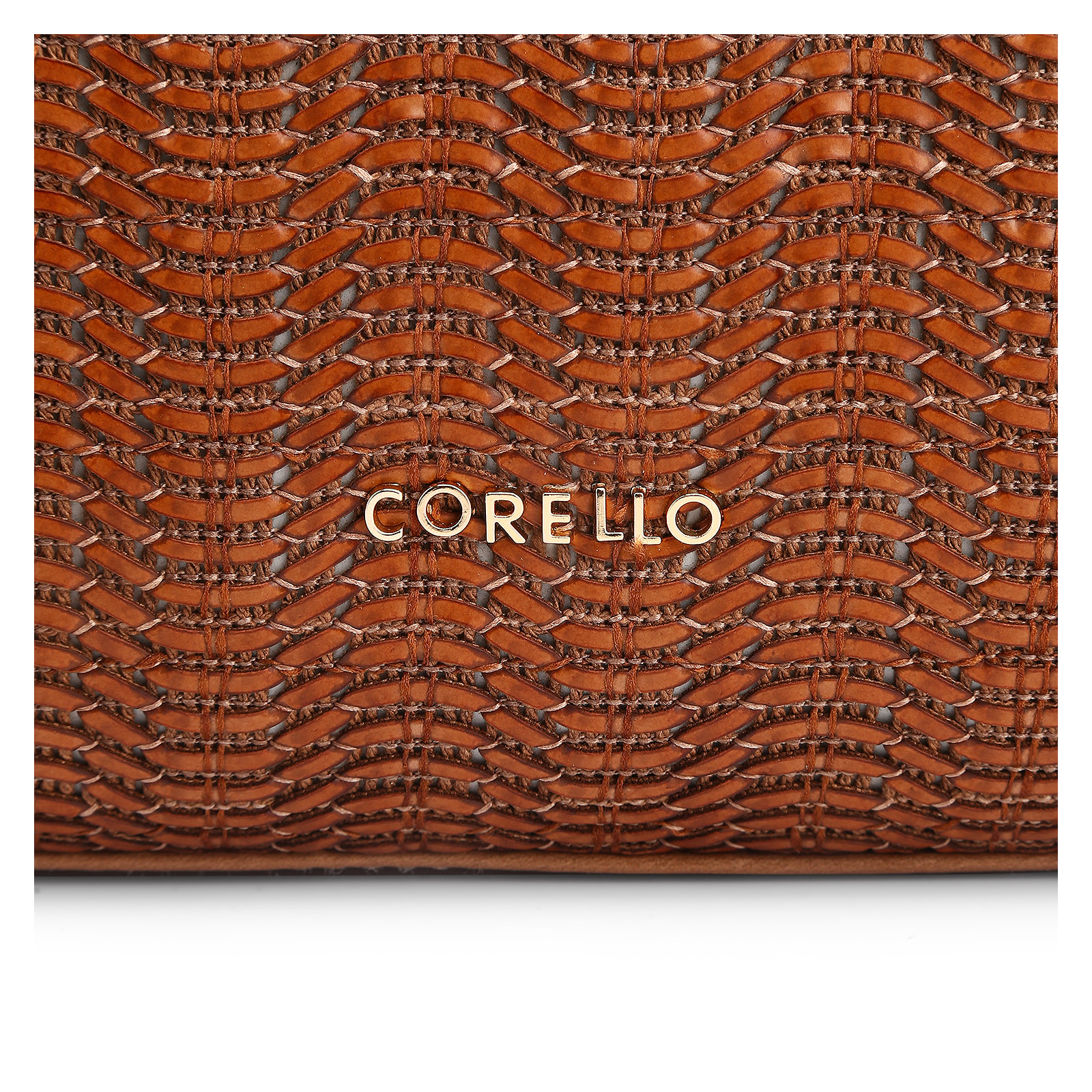 Bolsa De Ombro Fivela Couro Marrom/Alt Tramado Marrom