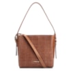 Bolsa De Ombro Fivela Couro Marrom/Alt Tramado Marrom - imagem 1