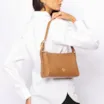 Bolsa De Ombro Fivela Couro Marrom Claro - imagem 2