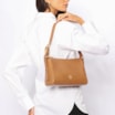 Bolsa De Ombro Fivela Couro Marrom Claro - imagem 2