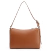 Bolsa De Ombro Fivela Couro Marrom Claro - imagem 4