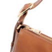 Bolsa De Ombro Fivela Couro Marrom Claro - imagem 6