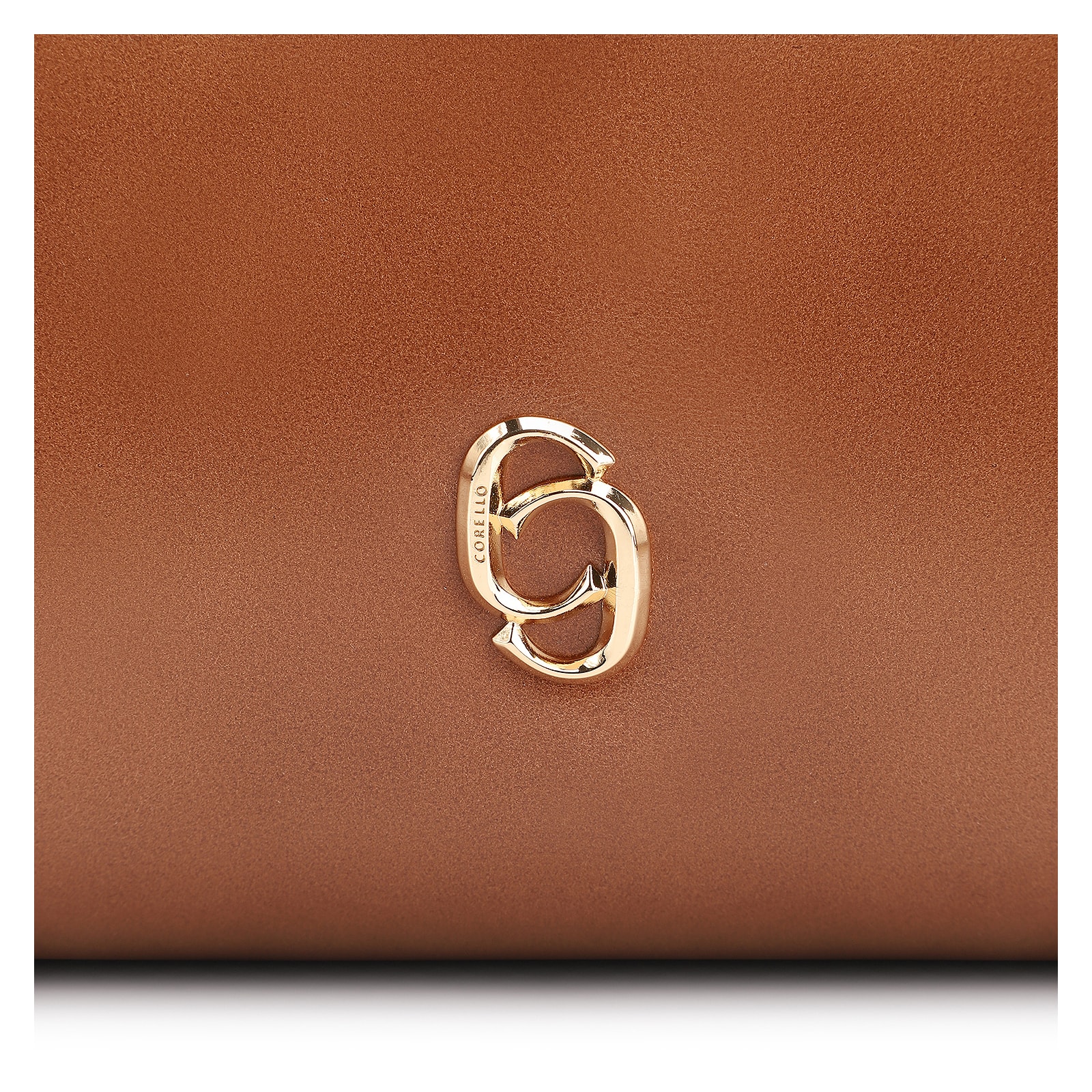 Bolsa De Ombro Fivela Couro Marrom Claro