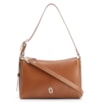 Bolsa De Ombro Fivela Couro Marrom Claro - imagem 1