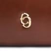 Bolsa De Ombro Fivela Couro Marrom Escuro - imagem 7