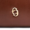 Bolsa De Ombro Fivela Couro Marrom Escuro - imagem 7