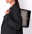 Bolsa De Ombro Fivela Couro Preto - imagem 2