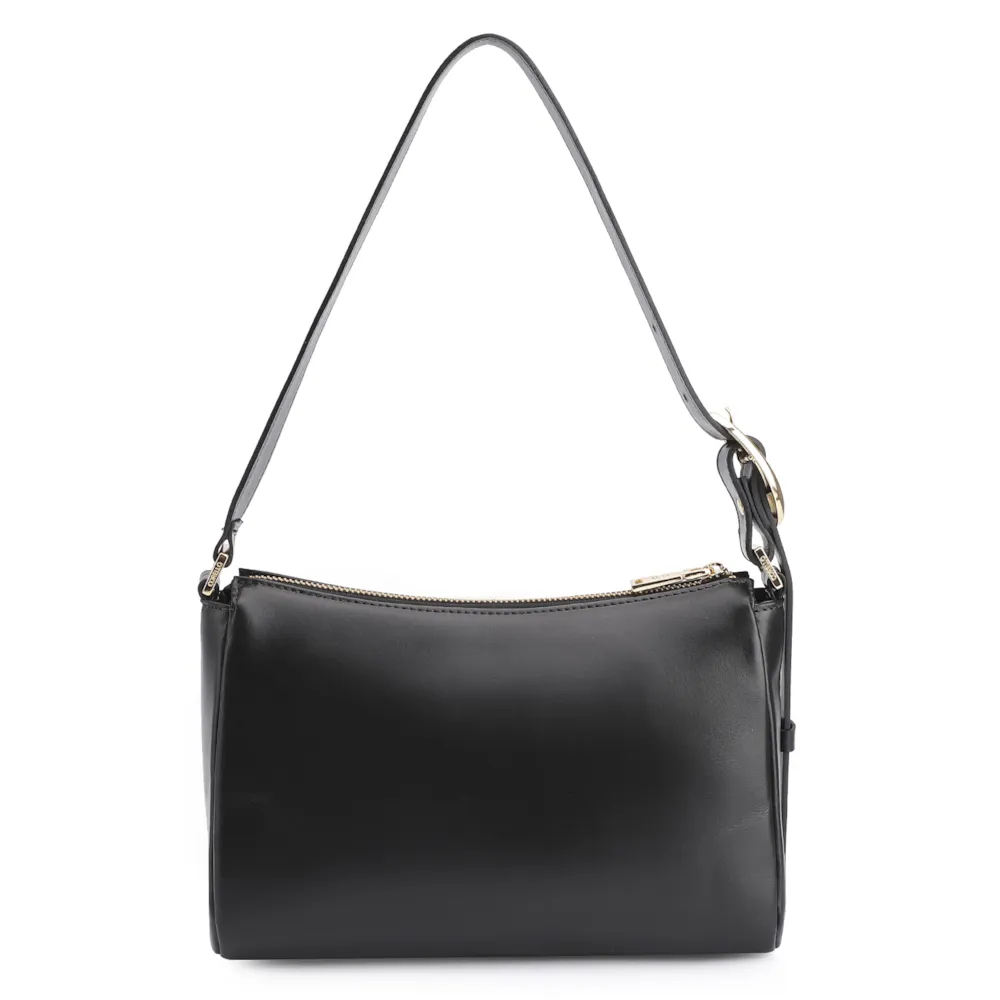Bolsa De Ombro Fivela Couro Preto - imagem 4