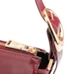 Bolsa De Ombro Fivela Couro Vinho - imagem 5