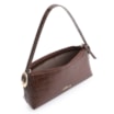 Bolsa De Ombro Fivelas Couro Croco Marrom - imagem 5