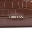 Bolsa De Ombro Fivelas Couro Croco Marrom - imagem 7