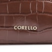 Bolsa De Ombro Fivelas Couro Croco Marrom - imagem 7