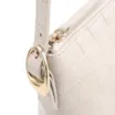 Bolsa De Ombro Fivelas Couro Croco Off White - imagem 5