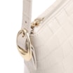 Bolsa De Ombro Fivelas Couro Croco Off White - imagem 5