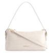 Bolsa De Ombro Fivelas Couro Croco Off White - imagem 1