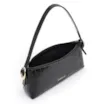 Bolsa De Ombro Fivelas Couro Croco Preto - imagem 4