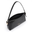 Bolsa De Ombro Fivelas Couro Croco Preto - imagem 4