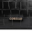 Bolsa De Ombro Fivelas Couro Croco Preto - imagem 6